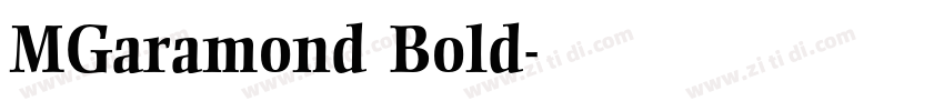 MGaramond Bold字体转换